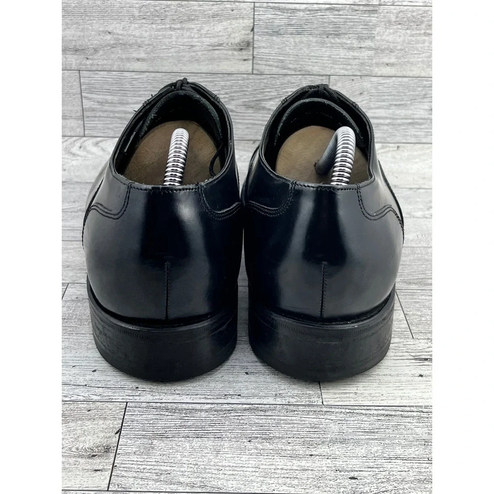 Florsheim Mens Oxford Cap Toe‎ Dress Shoes Black Leather Lace Up Size 10 3E